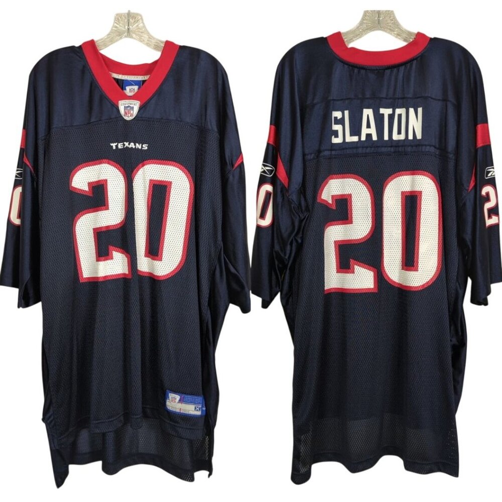 Reebok NFL Texans Steve Slaton‎ #20 Jersey XXL Navy Red White Mesh Mens Apparel